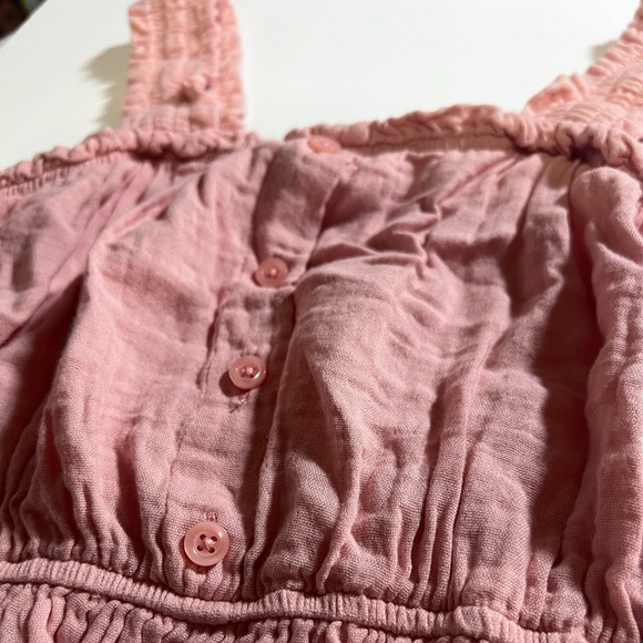 GAP Girls Smocked Tank Top Light Pink Size 10 - Picture 3 of 4